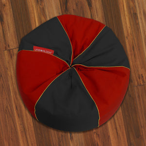 Scarlet cotton handloom bean bag cover & Footstool cover