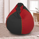 Load image into Gallery viewer, Scarlet cotton handloom bean bag cover without beans