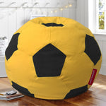 Load image into Gallery viewer, Bumblebee cotton handloom Football bean bag Cover & Footstool cover