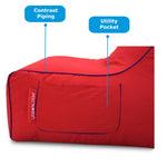 Load image into Gallery viewer, Kiera XXXL cotton handloom bean bag lounger without beans (Red)