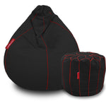 Load image into Gallery viewer, Iris cotton handloom bean bag cover & Footstool cover