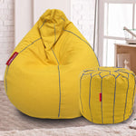 Load image into Gallery viewer, Daffodil cotton handloom bean bag cover & Footstool cover