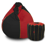 Load image into Gallery viewer, Scarlet cotton handloom bean bag cover & Footstool cover