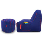 Load image into Gallery viewer, Hinto cotton handloom bean bag lounger & footstool cover