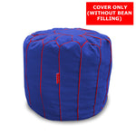 Load image into Gallery viewer, Cotton Handloom Moroccan Pouf cover , Blue
