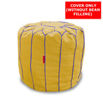 Load image into Gallery viewer, Cotton Handloom Moroccan Pouf cover , Yellow
