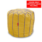 Load image into Gallery viewer, Cotton Handloom Moroccan Pouf cover , Yellow