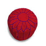 Load image into Gallery viewer, Cotton Handloom Moroccan Pouf cover , Red