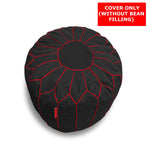 Load image into Gallery viewer, Cotton Handloom Moroccan Pouf cover , Black