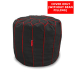 Load image into Gallery viewer, Cotton Handloom Moroccan Pouf cover , Black