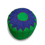 Load image into Gallery viewer, Cotton Handloom Moroccan Pouf cover , Blue &amp; Green
