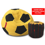 Load image into Gallery viewer, Bumblebee cotton handloom Football bean bag Cover & Footstool cover