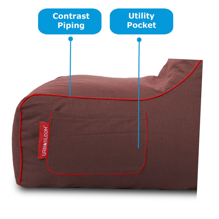 Auburn cotton handloom bean bag lounger without beans