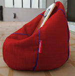 Load image into Gallery viewer, Cotton handloom mobile bean bag Holder (Red)
