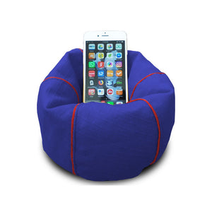 Cotton handloom mobile bean bag Holder (Blue)