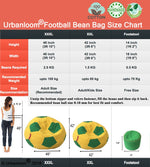 Load image into Gallery viewer, Bumblebee cotton handloom Football bean bag Cover &amp; Footstool cover
