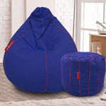 Load image into Gallery viewer, Hinto cotton handloom bean bag cover &amp; Footstool cover
