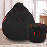 Load image into Gallery viewer, Iris cotton handloom bean bag cover &amp; Footstool cover
