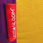 Load image into Gallery viewer, Cotton Handloom Moroccan Pouf cover , Purple &amp; Yellow
