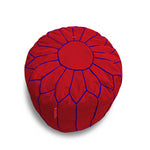 Load image into Gallery viewer, Cotton Handloom Moroccan Pouf cover , Red
