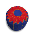 Load image into Gallery viewer, Cotton Handloom Moroccan Pouf cover , Red &amp; Blue
