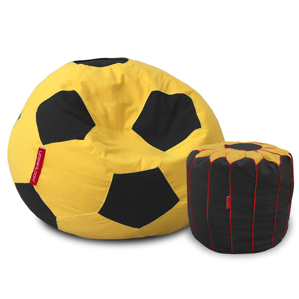 Bean bag footstool combo Bumblebee organic cotton Handcrafted