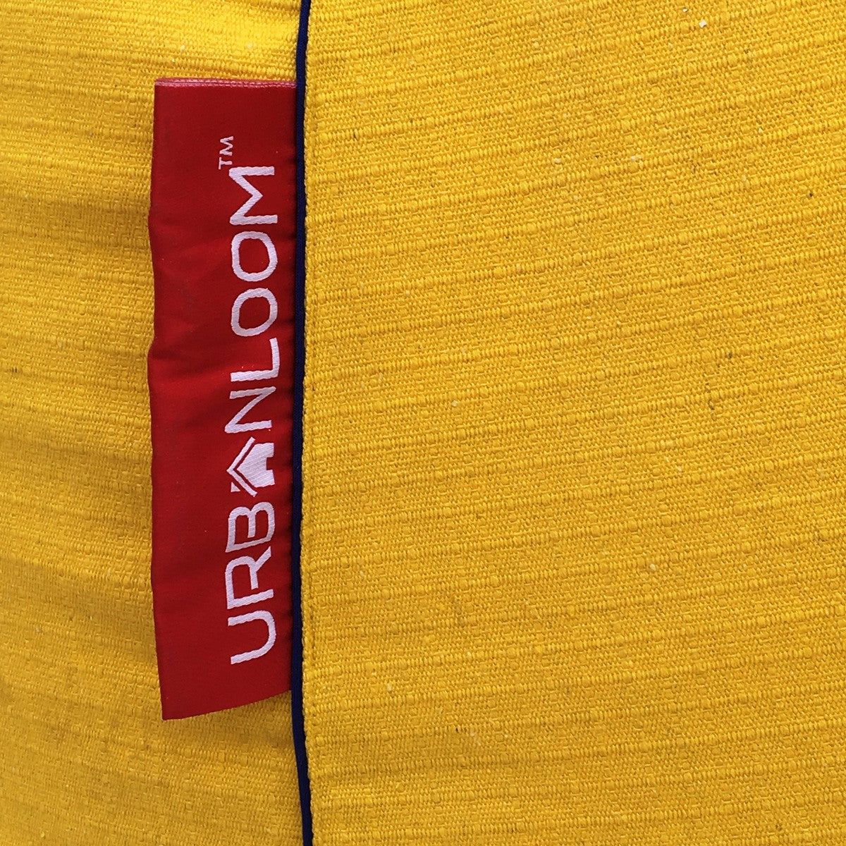 Cotton Handloom Moroccan Pouf cover , Yellow