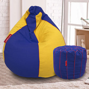 Bluebell Organic cotton bean bag cover & Footstool cover